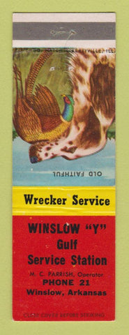 Matchbook Cover - Winslow Gulf oil gas Winslow AR low phone #