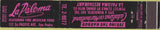 Matchbook Cover - La Paloma Restaurant San Pedro CA 10 Strike