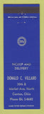 Matchbook Cover - Donald Villard Pure oil gas Canton OH