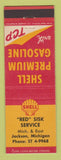 Matchbook Cover - Shell oil gas Red Sisk Jackson MI