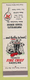 Matchbook Cover - Texaco oil gas Porterfield's Waldo OH
