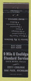 Matchbook Cover - 9 Mile & Coolidge Standard oil gas Oak Park MI
