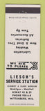 Matchbook Cover - Liesch's Service Mobil oil gas Wittenberg WI