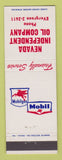Matchbook Cover - Mobil oil gas Nevada Independent Oil