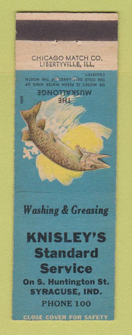 Matchbook Cover - Knisley's Standard oil gas Syracuse IN