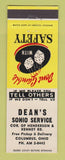 Matchbook Cover - Dean's Sohio oil gas Columbus OH