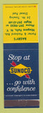 Matchbook Cover - Sunoco oil gas Bagby's Niagara Falls NY