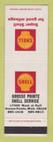Matchbook Cover - Shell oil gas Grosse Pointe MI