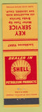 Matchbook Cover - Shell oil gas Key Service San Leandro CA
