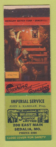 Matchbook Cover - Imperial Service oil gas Sedalia MO