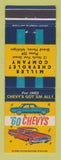 Matchbook Cover - 1960 Chevrolet Miller Grand Haven MI