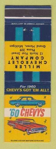 Matchbook Cover - 1960 Chevrolet Miller Grand Haven MI