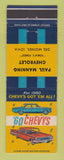 Matchbook Cover - 1960 Chevrolet Paul Manning Des Moines IA
