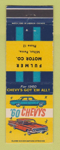 Matchbook Cover - 1960 Chevrolet Fulmer Motors Milton PA