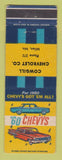 Matchbook Cover - 1960 Chevrolet Cowgill Milan MO