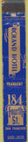 Matchbook Cover - Roland Hotel San Francisco CA WORN 10 Strike