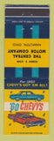 Matchbook Cover - 1960 Chevrolet Central Motors Hamilton OH