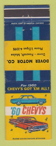 Matchbook Cover - 1960 Chevrolet Dover Foxcroft ME