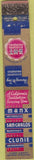 Matchbook Cover - Hotels San Francisco Sacramento Monterey CA 10 Strike