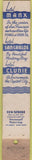 Matchbook Cover - Hotels San Francisco Sacramento Monterey CA 10 Strike