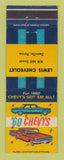 Matchbook Cover - 1960 Chevrolet Lewis Danville PA