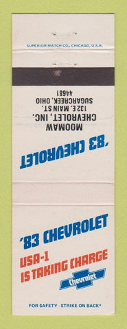 Matchbook Cover - 1983 Chevrolet Moomaw Sugarcreek OH