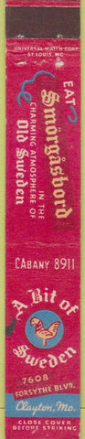 Matchbook Cover - Bit of Sweden Clayton MO 10 Strike