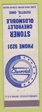 Matchbook Cover - Stoner Chevrolet Oldsmobile Fayette OH