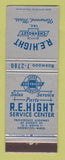 Matchbook Cover - RE Hight Chevrolet Norwood MA