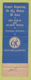 Matchbook Cover - RE Hight Chevrolet Norwood MA