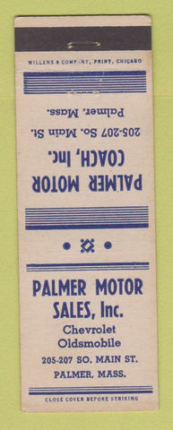 Matchbook Cover - Palmer Motors Chevrolet Oldsmobile Palmer MA
