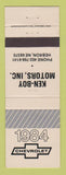 Matchbook Cover - Ken Boy Chevrolet 1984 Hebron NE
