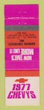 Matchbook Cover - 1977 Chevrolet Brrow Reynolds GA