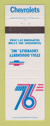 Matchbook Cover - 1976 Chevrolet Stull Dougherty Thurmont MD