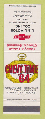 Matchbook Cover - 1964 Chevrolet L&L Motors Winnsboro LA