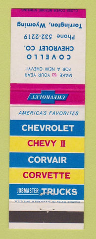 Matchbook Cover - 1963 Chevrolet Covello Torrington WY