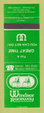 Matchbook Cover - Windsor Horse Racing Windsor ON