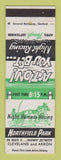 Matchbook Cover - Northfield Park Horse Racing Cleveland Akron OH area 1966