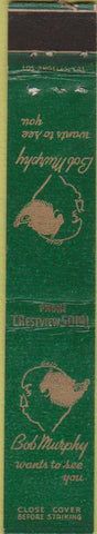 Matchbook Cover - Bob Murphy Los Angeles CA 10 Strike
