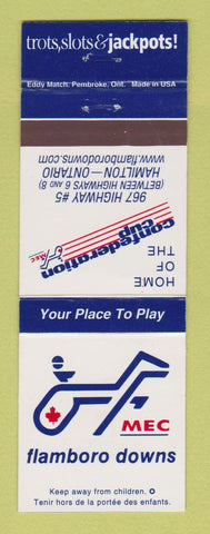 Matchbook Cover - Flamboro Downs Horse Racing Hamilton ON