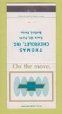 Matchbook Cover - Chevrolet Thoms Bedford PA 30 Strike