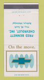 Matchbook Cover - Chevrolet Fred Bennett Baldwyn MS 30 Strike