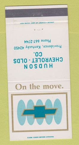 Matchbook Cover - Chevrolet Hudson Oldsmobile Providence KY 30 Strike