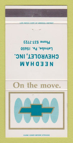 Matchbook Cover - Chevrolet Needham Latrobe PA 30 Strike