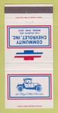 Matchbook Cover - Chevrolet Community Benson MN 30 Strike