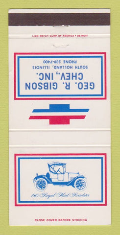 Matchbook Cover - Chevrolet Geo Gibson South Holland IL 30 Strike