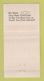 Matchbook Cover - Chevrolet Dates Oldsmobile Groton NY 30 Strike