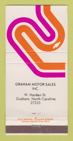Matchbook Cover - Chevrolet Graham NC WEAR 30 Strike