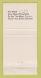 Matchbook Cover - Chevrolet Graham NC WEAR 30 Strike