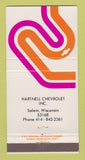 Matchbook Cover - Chevrolet Hartnell Salem WI 30 Strike